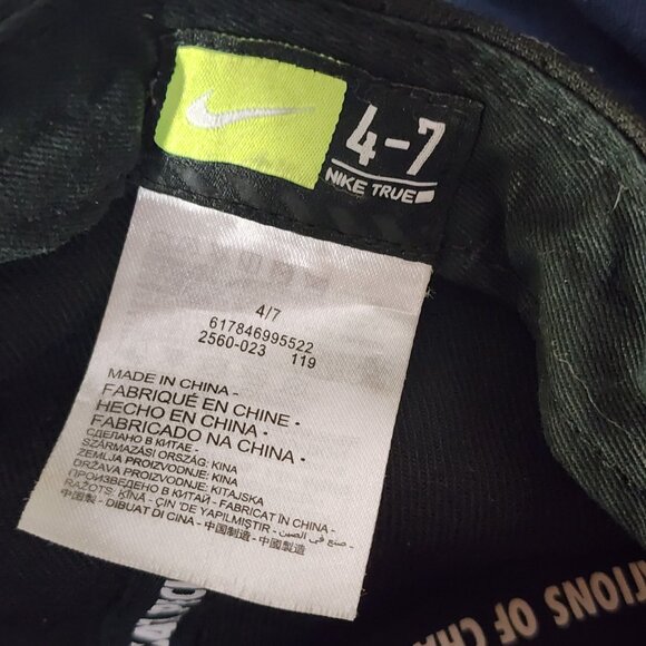 Nike True Limitless Black with White Swoosh Logo Kids Adjustable Hat Size 4-7 - Picture 8 of 16